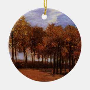 Adorno De Cerámica Paisaje otoñal por Vincent van Gogh