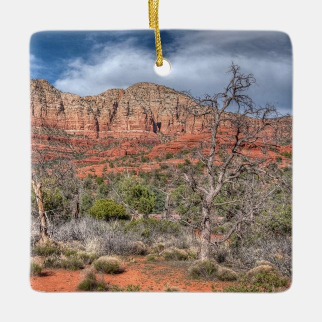 Adorno De Cerámica Paisaje rocoso de Sedona Arizona (Anverso)