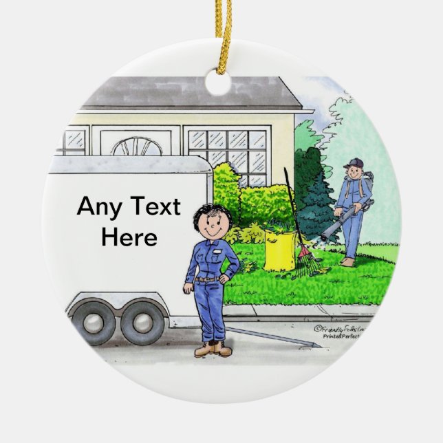 Adorno De Cerámica Paisajista - Mujer (Frente)