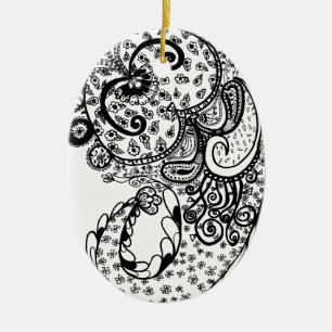 Adorno De Cerámica Paisley divino