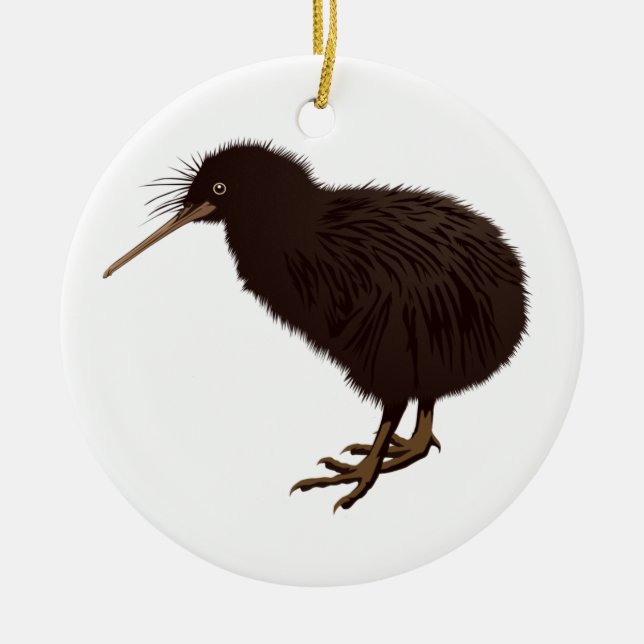 Adorno De Cerámica Pájaro del kiwi (Frente)