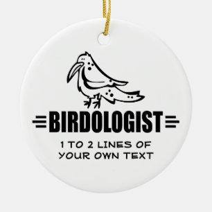 Adorno De Cerámica Pájaro Divertido