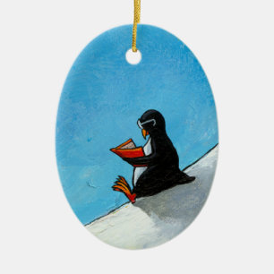 Adorno De Cerámica Pájaro lindo de la diversión del arte del pingü