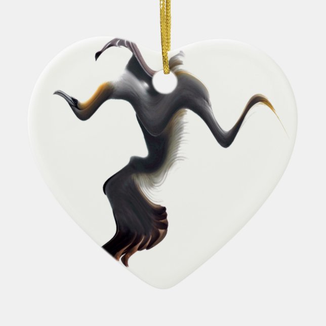 Adorno De Cerámica Pájaro marino abstracto (Frente)