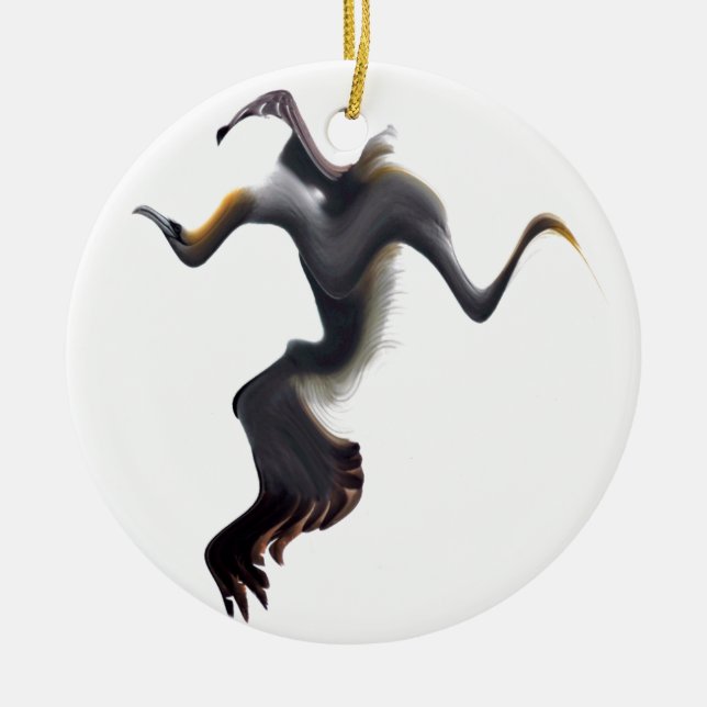 Adorno De Cerámica Pájaro marino abstracto (Frente)