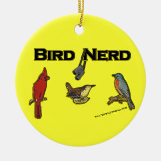 Adorno De Cerámica Pájaro Nerd