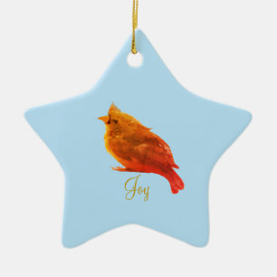 Adorno De Cerámica Pájaro Rojo Adorable