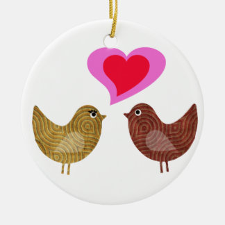Adorno De Cerámica Pájaros del amor