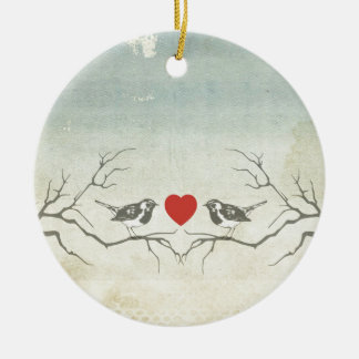 Adorno De Cerámica Pájaros del amor