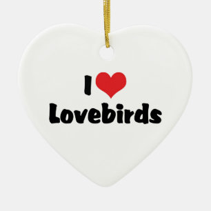 Adorno De Cerámica Pájaros del Amor Corazón Me Encanta