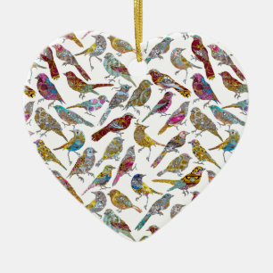 Adorno De Cerámica Pájaros elegantes de la moda del baile