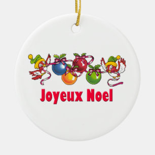 Adorno De Cerámica Pájaros franceses del navidad