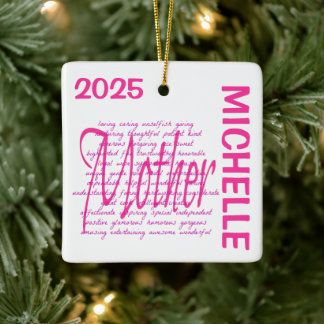 Adorno De Cerámica Palabras amorosas para la madre PERSONALIZADO