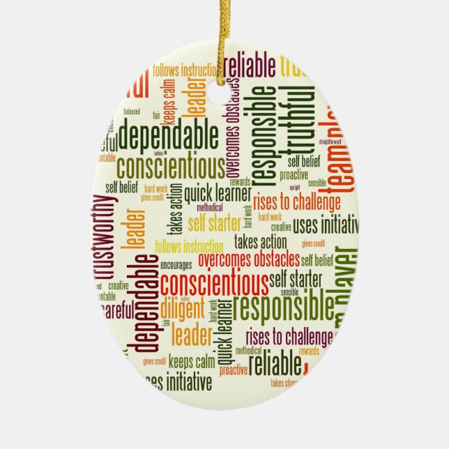 Adorno De Cerámica Palabras de motivación #4 valores positivos (Frente)