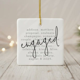 Adorno De Cerámica Palabras de tipografía personalizadas involucradas