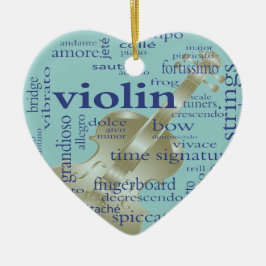 Adorno De Cerámica Palabras del violín