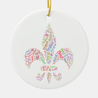 Adorno De Cerámica palabras símbolo Fleur de Lis