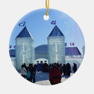 Adorno De Cerámica Palacio de hielo en el Carnaval de Quebec, Canadá