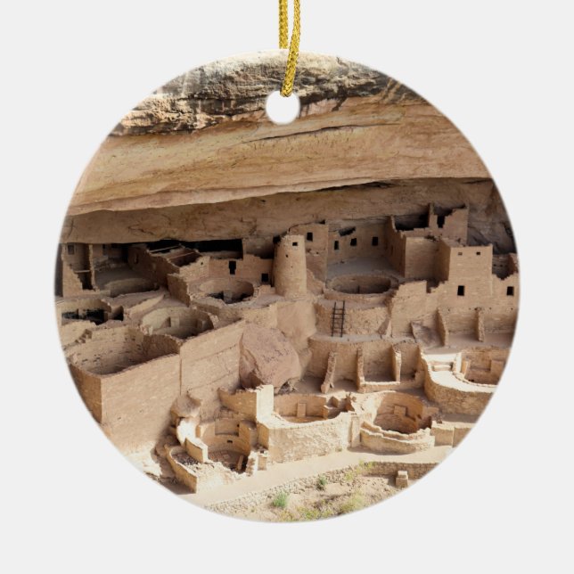 Adorno De Cerámica Palacio del Cliff en el Parque Nacional Mesa Verde (Frente)