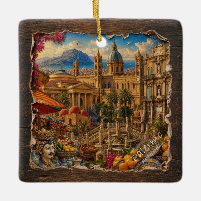 ADORNO DE CERÁMICA PALERMO,  (Anverso)