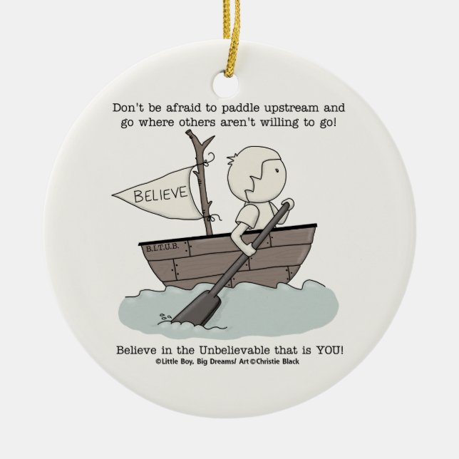 Adorno De Cerámica Paleta contra la corriente (Frente)