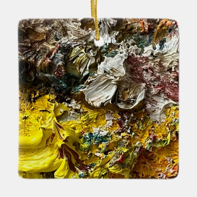 Adorno De Cerámica Paleta del artista #1 (Anverso)