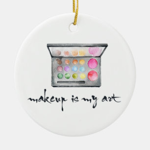Adorno De Cerámica Paleta del artista de maquillaje - el "maquillaje