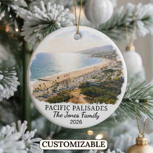 Adorno De Cerámica Palisades del Pacífico personalizadas, California
