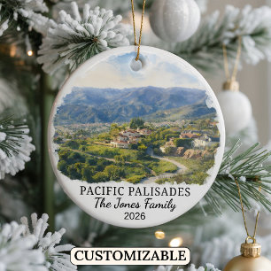 Adorno De Cerámica Palisades del Pacífico personalizadas, California