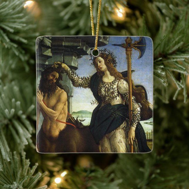 Adorno De Cerámica Pallas (Minerva) y Centaur de Sandro Botticelli (Árbol)