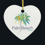 Adorno De Cerámica Palm Beach, la Florida<br><div class="desc">Este luce increíble gráfico/de la Florida del ilustracion del "Palm Beach, " en las camisetas,  camisetas del perro,  delantales,  relojes de pared,  tazas y en muchos más artículos del regalo para sí mismo o su familia y amigos. ¡Goce!</div>