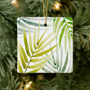 Adorno De Cerámica Palmas sombreadas