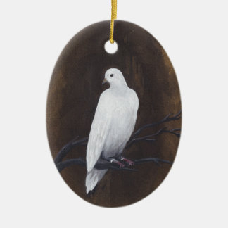 Adorno De Cerámica Paloma blanca sobre fondo de bronce, árbol de Navi