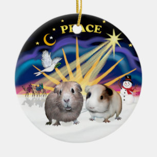 Adorno De Cerámica Paloma de Navidad - Dos Cuyes (#1y#2)
