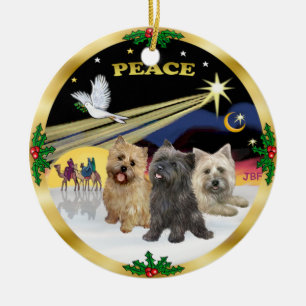 Adorno De Cerámica Paloma de Navidad - Tres Terriers Cairn