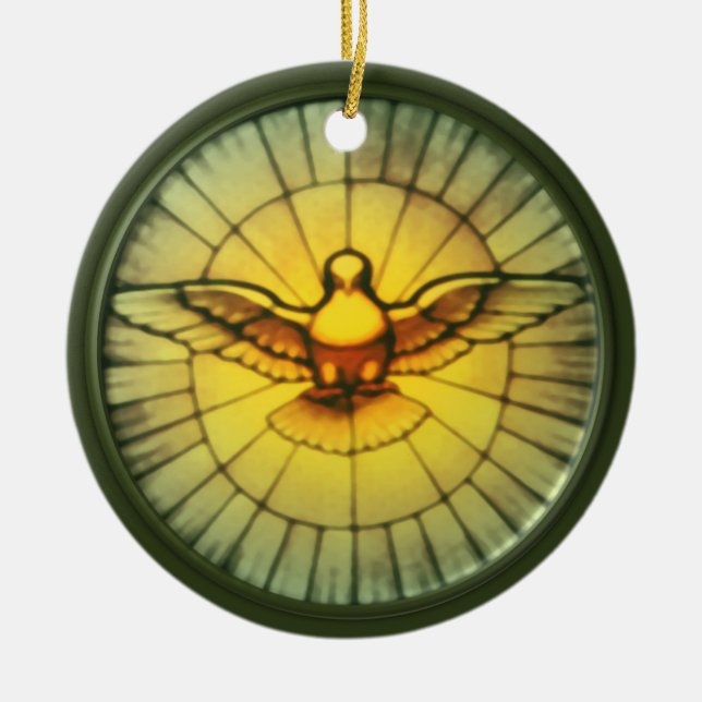 Adorno De Cerámica Paloma del Espíritu Santo (Frente)