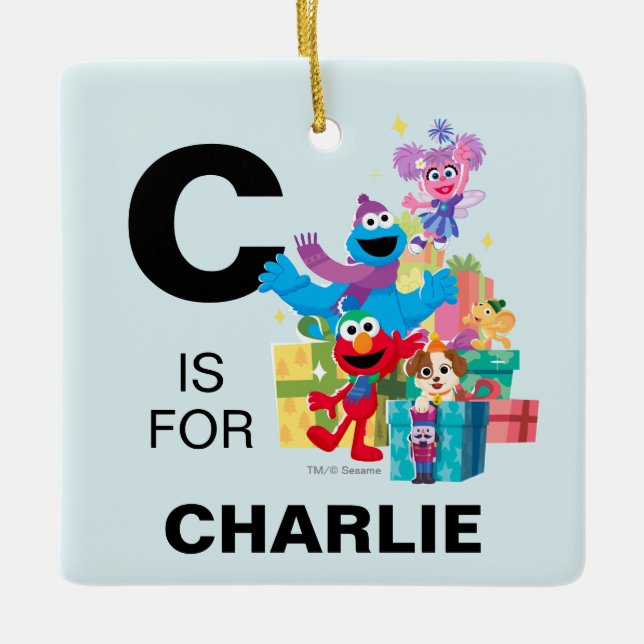 Adorno De Cerámica Pals y presentes de Plaza Sésamo (Anverso)