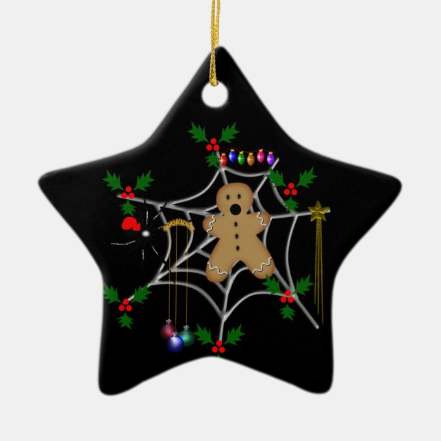 Adorno De Cerámica Pan de jengibre atrapado (Frente)