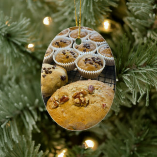 Adorno De Cerámica Pan de nueces y plátano