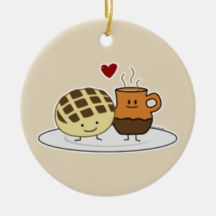 Adorno De Cerámica Pan dulce de pan caliente Pan dulce mexicano conch