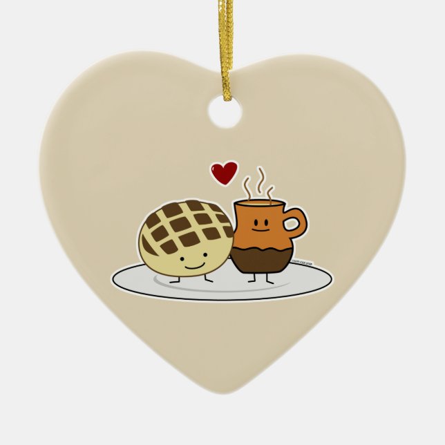 Adorno De Cerámica Pan dulce de pan caliente Pan dulce mexicano conch (Frente)