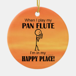 Adorno De Cerámica Pan Flute Happy Place