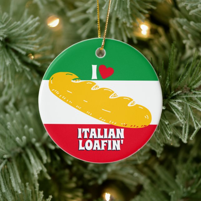 Adorno De Cerámica Panadería de pan con Navidades italianos franceses (Árbol)