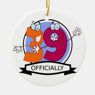 Adorno De Cerámica Pancarta oficial de cumpleaños 39