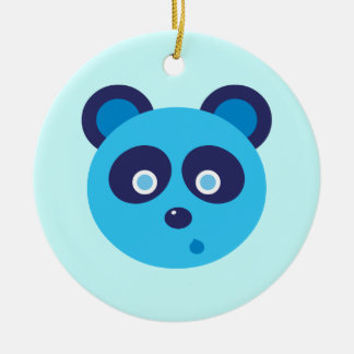 Adorno De Cerámica Panda azul