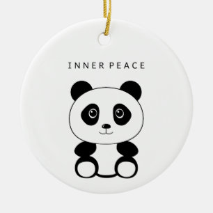 Adorno De Cerámica Panda de paz interior