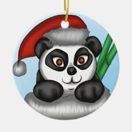 Adorno De Cerámica Panda del navidad
