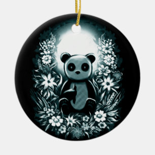 Adorno De Cerámica Panda Moon