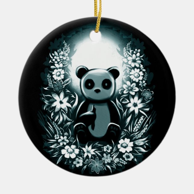 Adorno De Cerámica Panda Moon (Frente)