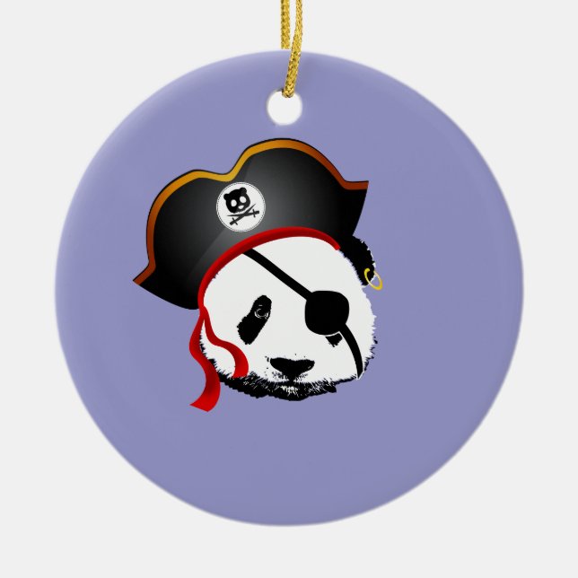 Adorno De Cerámica Panda pirata (Frente)